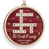 Custom Scrabble Wood Ornament - Personalized Christmas Birthday Gifts For Mom, Dad, Brother, Sister, Kids - Frosty Family Magic