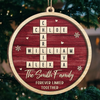 Custom Scrabble Wood Ornament - Personalized Christmas Birthday Gifts For Mom, Dad, Brother, Sister, Kids - Frosty Family Magic