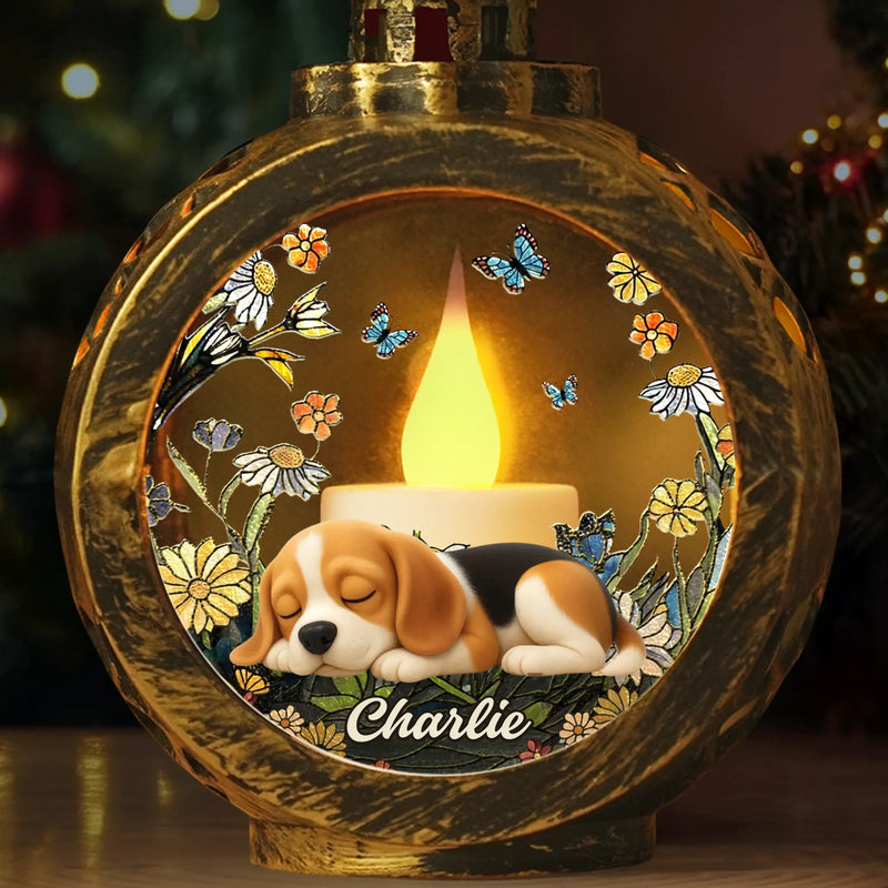 Custom Candlelight Lantern Ornament - Personalized Pet Christmas Memorial Sympathy Gifts For Dogs, Cats - Forever Missed Forever Loved