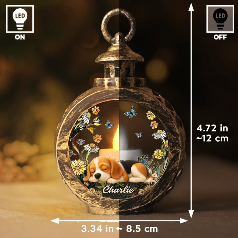 Custom Candlelight Lantern Ornament - Personalized Pet Christmas Memorial Sympathy Gifts For Dogs, Cats - Forever Missed Forever Loved