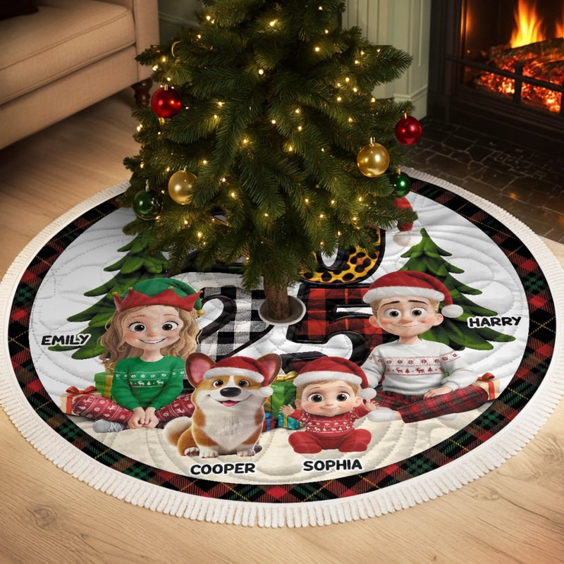 Custom Tree Skirt - Personalized Christmas Birthday Gifts For Mom, Dad, Brother, Sister, Kids - Together Is The Best Gift