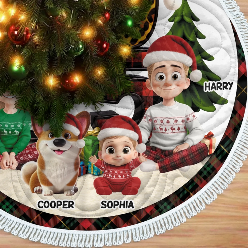 Custom Tree Skirt - Personalized Christmas Birthday Gifts For Mom, Dad, Brother, Sister, Kids - Together Is The Best Gift