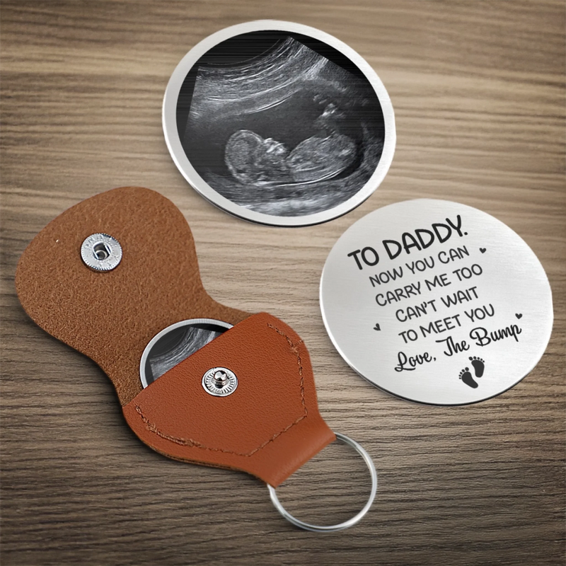 Custom Photo Pocket Hug - Personalized Baby Shower, Gifts For New Moms, New Dads, New Parents - Can’t Wait To Meet You