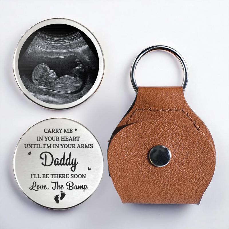 Custom Photo Pocket Hug - Personalized Baby Shower, Gifts For New Moms, New Dads, New Parents - I Feel Your Love Already