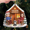 Custom Acrylic Ornament - Personalized Anniversary Christmas Wedding Gifts For Husband And Wife, Cat Mom And Dad - You, Me And The Purr Machine