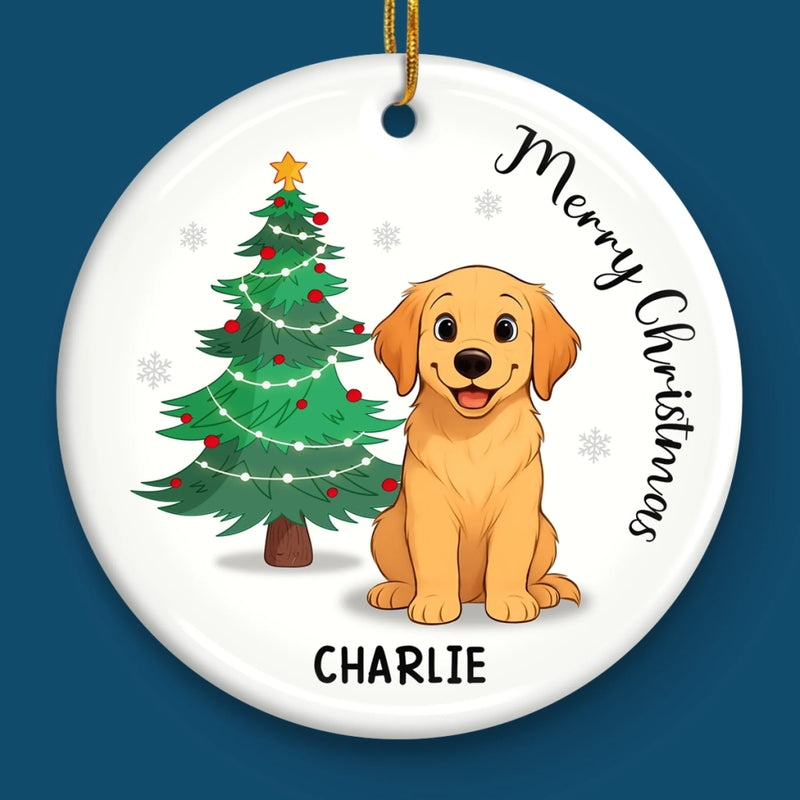 Custom First Christmas Pet Ceramic Ornament - Personalized Christmas Birthday Gifts For Dog Lovers, Cat Lovers, Pet Dad And Mom, New Pet Ornament - Santa Paws Was Here