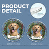 Custom Photo Circle Glass Ornament - Personalized Pet Christmas Memorial Sympathy Gifts For Dogs, Cats - Forever Loved Never Forgotten
