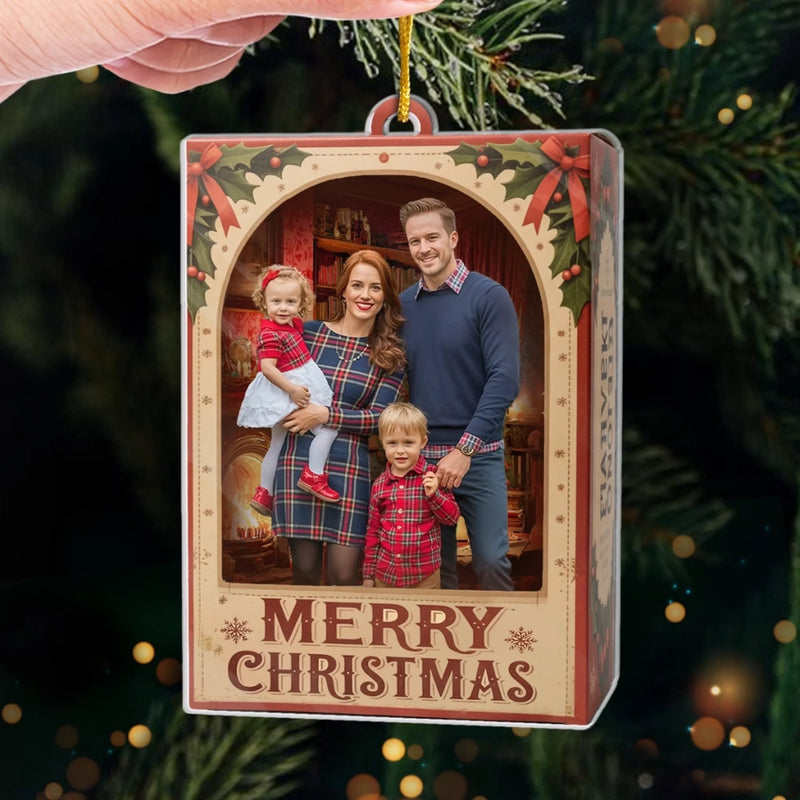 Custom Photo Acrylic Ornament - Personalized Christmas Birthday Gifts For Mom, Dad, Brother, Sister, Kids - Family Moments, Collector’s Edition