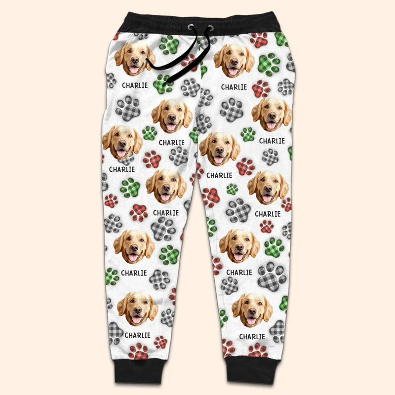 Custom Photo Unisex Sweatpants - Personalized Christmas Birthday Gifts For Dog Cat Lovers, Dog Dad And Mom, Cat Owners - Warm Paws Warm Heart