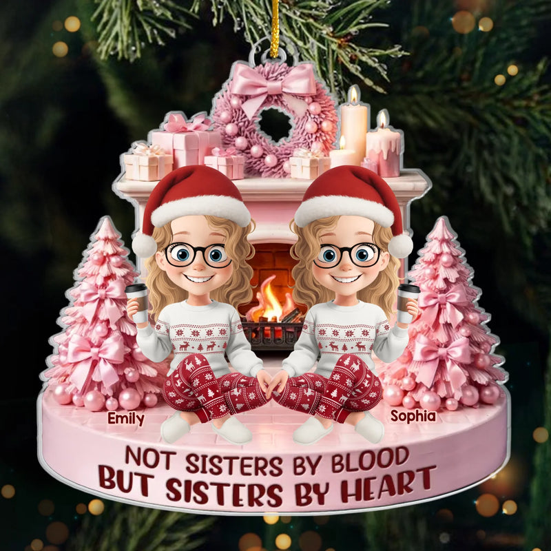 Custom Acrylic Ornament - Personalized Best Friend Christmas Birthday Gifts For Women, Besties, Sisters, BFF - Snowy Nights Endless Laughs