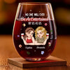 Custom Wine Glass - Personalized Best Friend Birthday Gifts For Women, Besties, Sisters, BFF - Holiday Magic Made With Friends