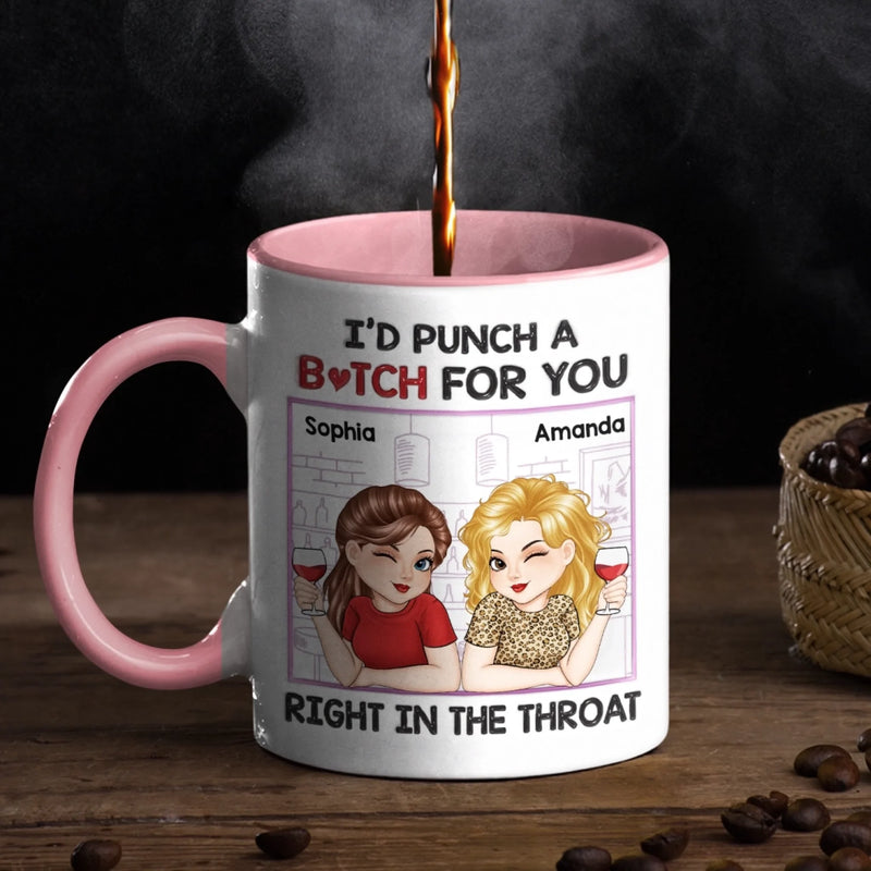 Custom Accent Mug - Personalized Best Friend Birthday Gifts For Women, Besties, Sisters, BFF - Shine Through Every Storm
