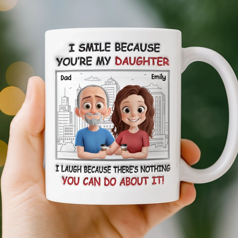 Custom Mug - Personalized Birthday Gifts For Dad,  Mom, Daughter - Hand In Hand Through Every Season