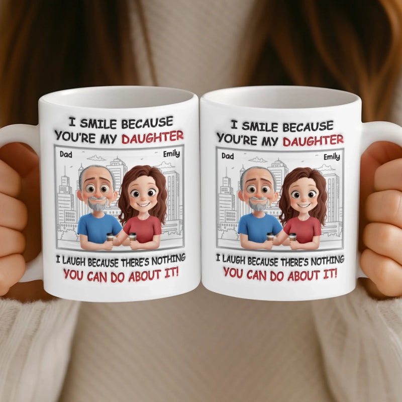 Custom Mug - Personalized Birthday Gifts For Dad,  Mom, Daughter - Hand In Hand Through Every Season
