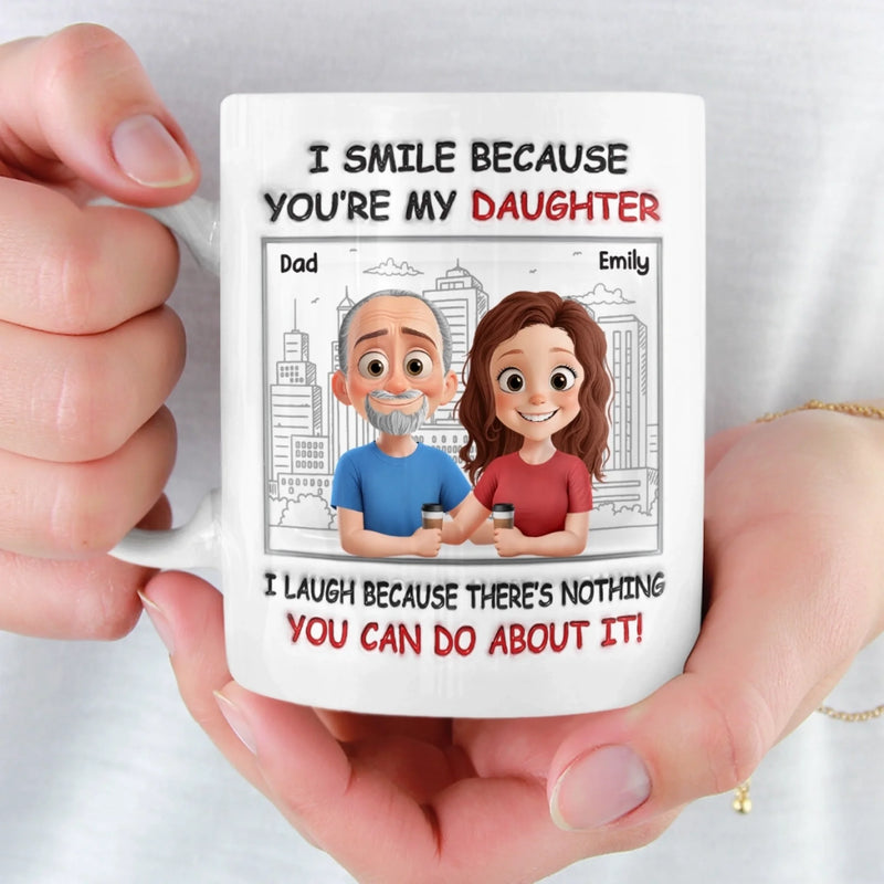 Custom Mug - Personalized Birthday Gifts For Dad,  Mom, Daughter - Hand In Hand Through Every Season