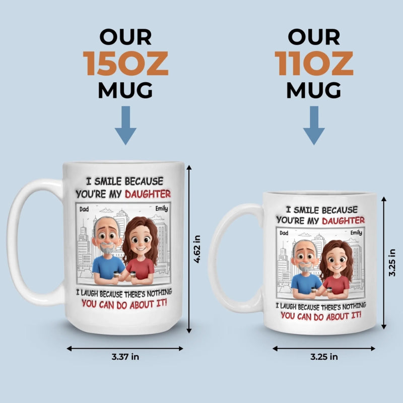 Custom Mug - Personalized Birthday Gifts For Dad,  Mom, Daughter - Hand In Hand Through Every Season