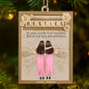 Custom Wood Ornament - Personalized Best Friend Christmas Birthday Gifts For Women, Besties, Sisters, BFF - Your Presence Feels Like Home