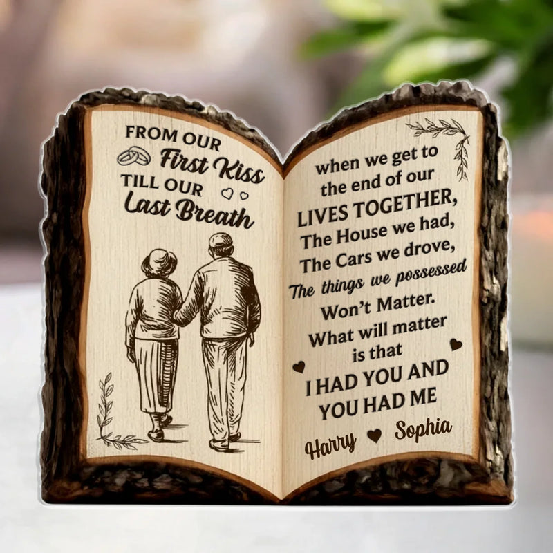 Custom Acrylic Plaque - Personalized Anniversary Wedding Gifts For Husband And Wife, Him And Her - Two Souls One Warm Light