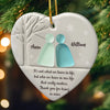 Custom Sea Glass Heart Ceramic Ornament - Personalized Anniversary Christmas Wedding Gifts For Husband And Wife, Him And Her, Couples, Beach Lovers - Love Found In The Tide