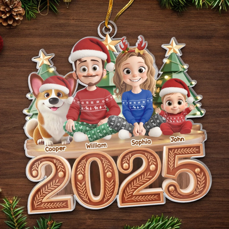 Custom Acrylic Ornament - Personalized Christmas Birthday Gifts For Family, Dog Cat Lovers - The Merry Squad