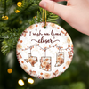 Custom Long Distance Ceramic Ornament - Personalized Best Friend Christmas Birthday Gifts For Women, Besties, Sisters, BFF - Space Between Love Within