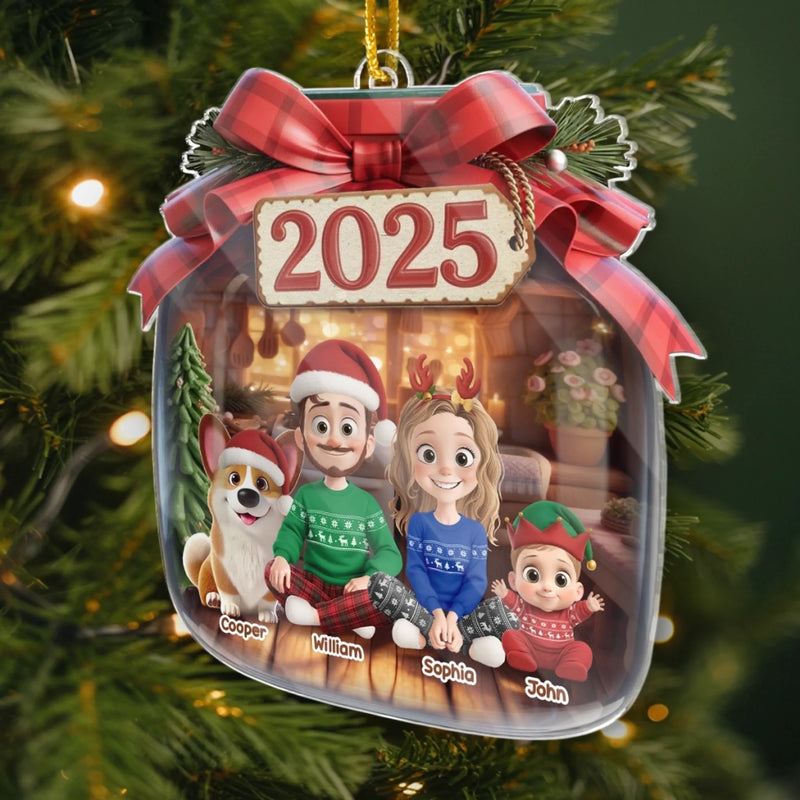 Custom Acrylic Ornament - Personalized Christmas Birthday Gifts For Family, Dog Cat Lovers - Our Kind Of Merry Madness