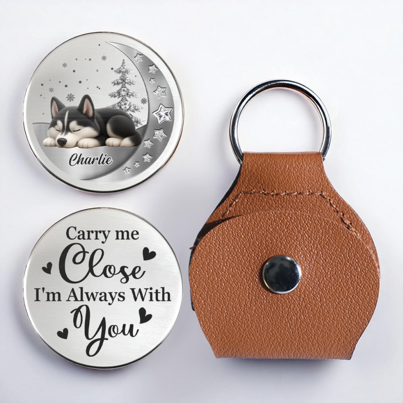 Custom Pocket Hug - Personalized Pet Christmas Memorial Sympathy Gifts For Dogs, Cats - Love Lives Beyond The Pawprints