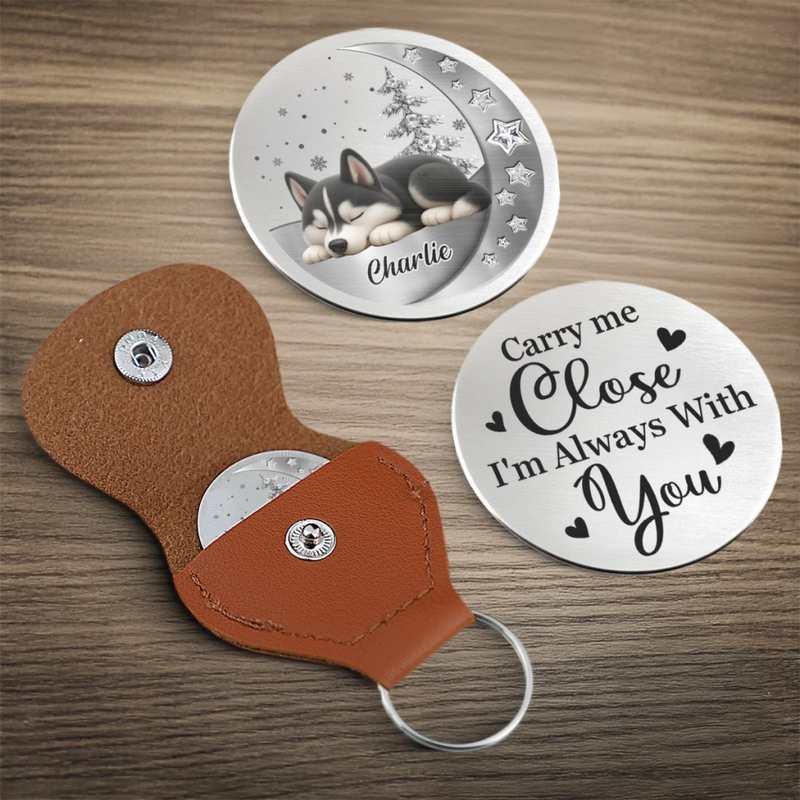Custom Pocket Hug - Personalized Pet Christmas Memorial Sympathy Gifts For Dogs, Cats - Love Lives Beyond The Pawprints