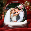 Custom Photo Acrylic Snow Globe - Personalized  Anniversary Christmas Wedding Gifts For Husband And Wife, Him And Her - Spinning Into Forever