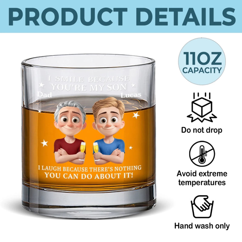 Custom Whiskey Glass - Personalized Birthday Gifts For Mom, Dad, Son - Raised With Pride