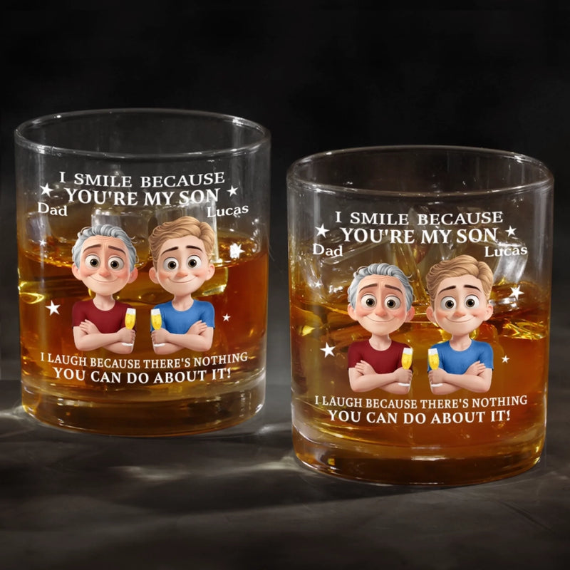 Custom Whiskey Glass - Personalized Birthday Gifts For Mom, Dad, Son - Raised With Pride