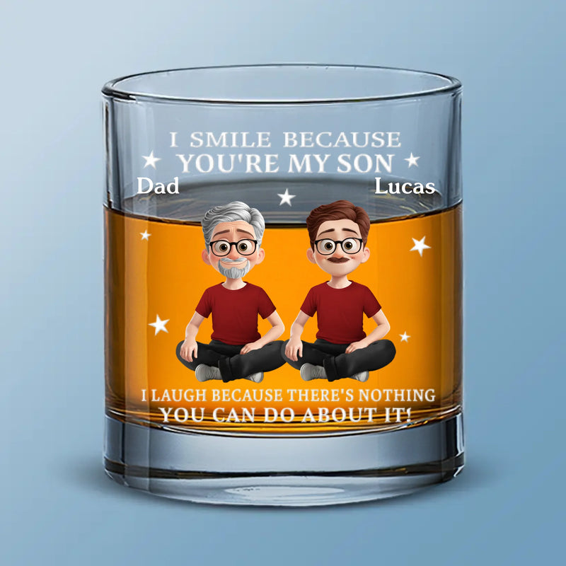 Custom Whiskey Glass - Personalized Birthday Gifts For Mom, Dad, Son - Strength Runs In Us