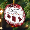 Custom Long Distance Ceramic Ornament - Personalized Best Friend Christmas Birthday Gifts For Women, Besties, Sisters, BFF - Distance Fades Love Remains