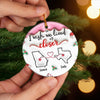 Custom Long Distance Ceramic Ornament - Personalized Best Friend Christmas Birthday Gifts For Women, Besties, Sisters, BFF - Our Bond Knows No Miles