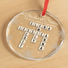 Custom Scrabble Circle Glass Ornament - Personalized Christmas Birthday Gifts For Brother, Sister - Forever Linked, Always Aligned