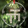 Custom Scrabble Circle Glass Ornament - Personalized Christmas Birthday Gifts For Brother, Sister - Forever Linked, Always Aligned