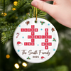 Custom Scrabble Ceramic Ornament - Personalized Christmas Birthday Gifts For Mom, Dad, Brother, Sister, Kids - The Best Crossword We Ever Made