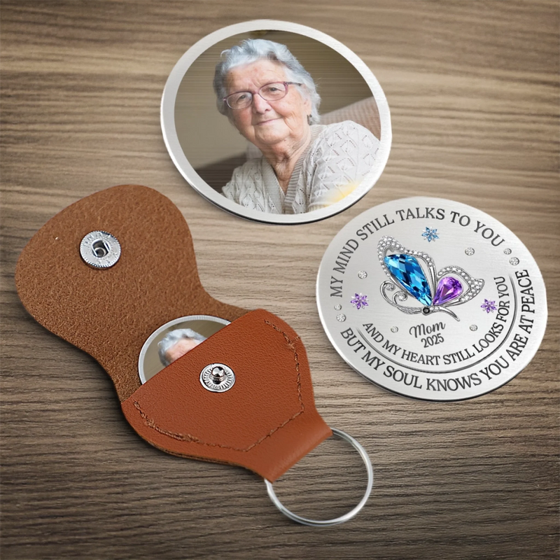 Custom Photo Cardinal Pocket Hug - Personalized Memorial Sympathy Gifts For Loss Of Mom, Dad - Always In My Heart Forever Near