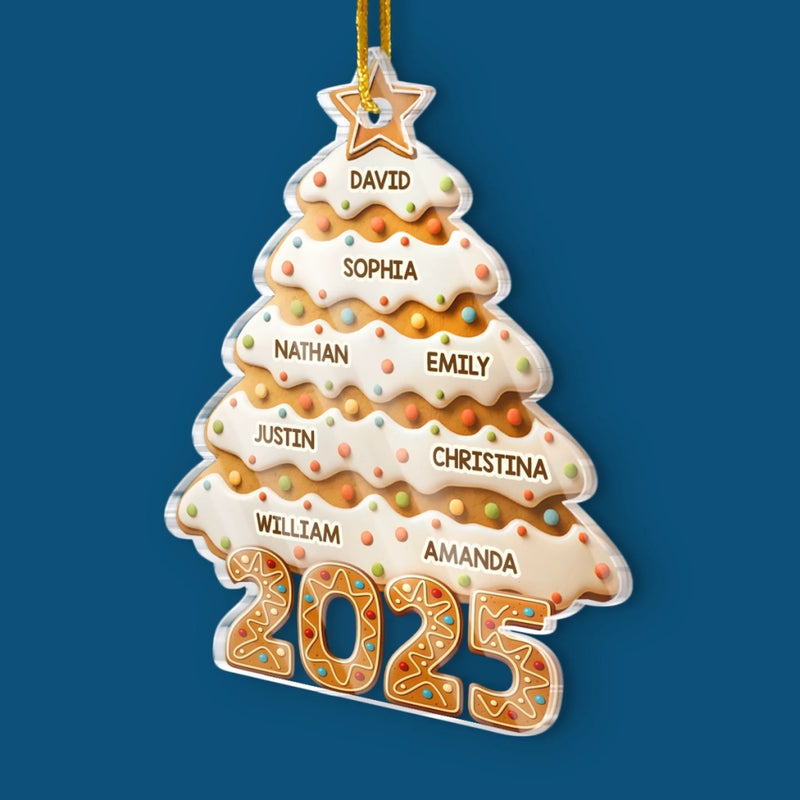 Custom Acrylic Ornament - Personalized Christmas Birthday Gifts For Mom, Dad, Brother, Sister, Kids - Family Roots Baked In Sweetness