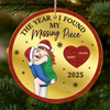 Custom Wooden Mirror Acrylic Ornament - Personalized  Anniversary Christmas Wedding Gifts For Husband And Wife, Him And Her - Years Change Love Stays