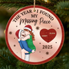 Custom Wooden Mirror Acrylic Ornament - Personalized  Anniversary Christmas Wedding Gifts For Husband And Wife, Him And Her - Years Change Love Stays