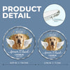 Custom Photo Circle Glass Ornament - Personalized Pet Christmas Memorial Sympathy Gifts For Dogs, Cats - Forever Loved Always Remembered