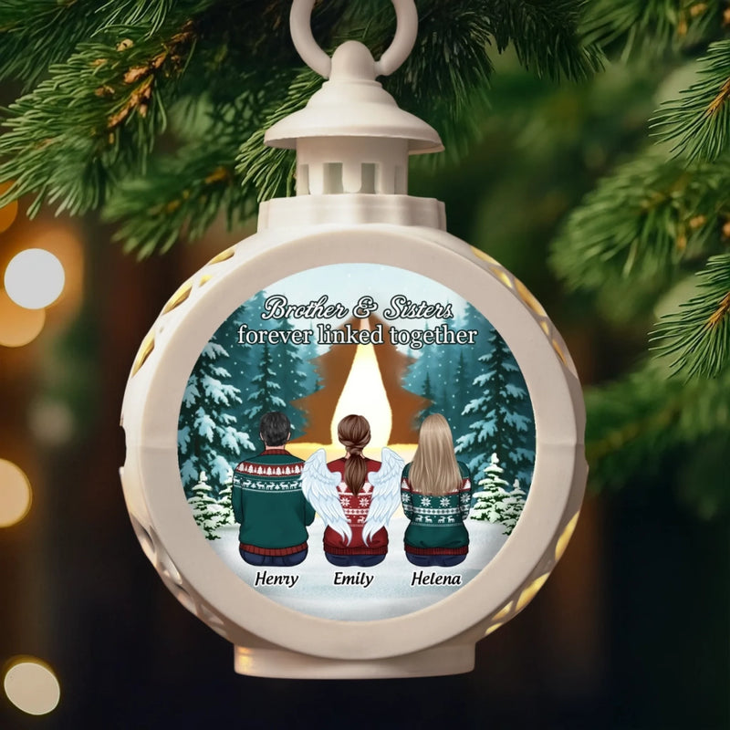 Custom Candlelight Lantern Ornament -  Personalized Christmas Birthday Gifts For Brother, Sister - Keep The Light Within