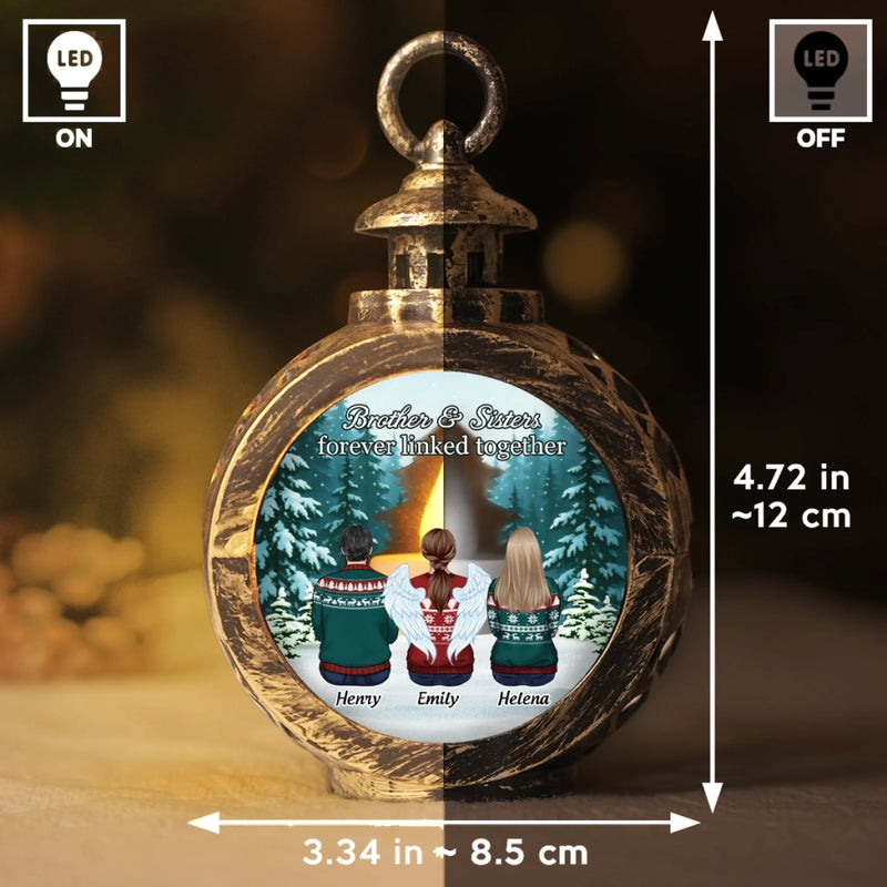 Custom Candlelight Lantern Ornament -  Personalized Christmas Birthday Gifts For Brother, Sister - Keep The Light Within