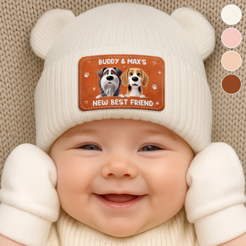Custom Baby Beanie And Mittens Set - Personalized Baby Shower, Gender Reveal Gifts For New Moms, New Dads, New Parents, Dog Cat Lovers - Love Wrapped Warm
