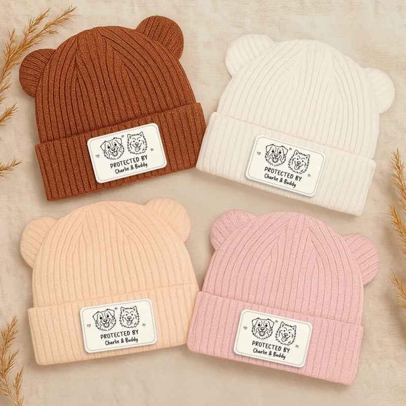 Custom Baby Beanie And Mittens Set - Personalized Baby Shower, Gender Reveal Gifts For New Moms, New Dads, New Parents, Dog Cat Lovers - Cuteness In Every Stitch