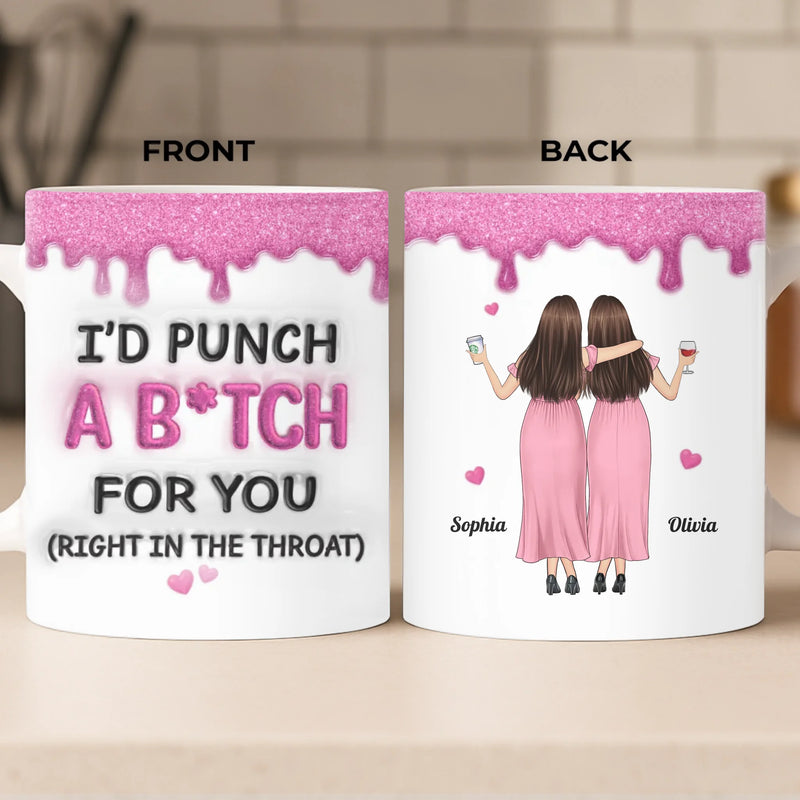 Custom Mug - Personalized Best Friend Birthday Gifts For Women, Besties, Sisters, BFF - Besties Make Life Sparkle