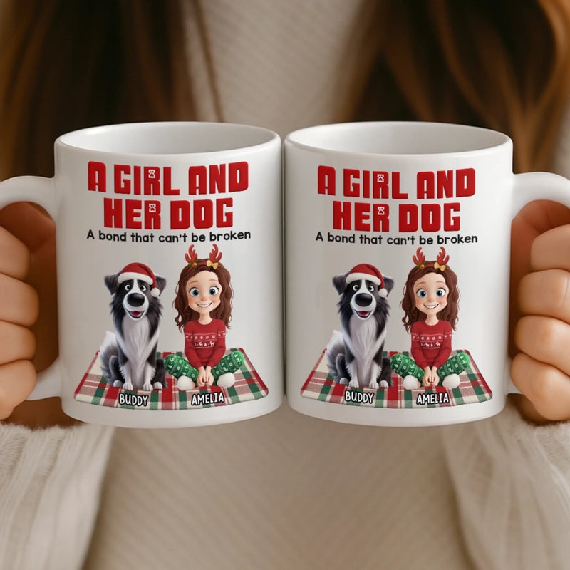 Custom Mug - Personalized Christmas Birthday Gifts For Dog Lovers, Dog Dad And Mom - Every Walk, Every Wag, Pure Love