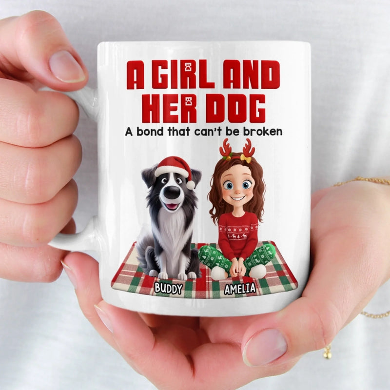 Custom Mug - Personalized Christmas Birthday Gifts For Dog Lovers, Dog Dad And Mom - Every Walk, Every Wag, Pure Love