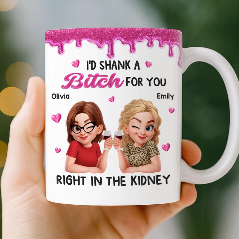 Custom Mug - Personalized Best Friend Birthday Gifts For Women, Besties, Sisters, BFF - Smiles Brewed Daily